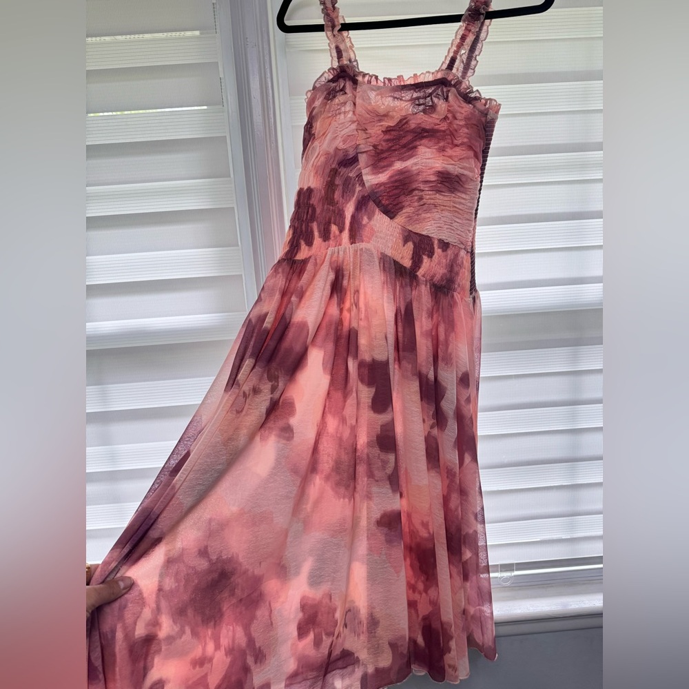 Elegant Pink and Purple Women's Dress